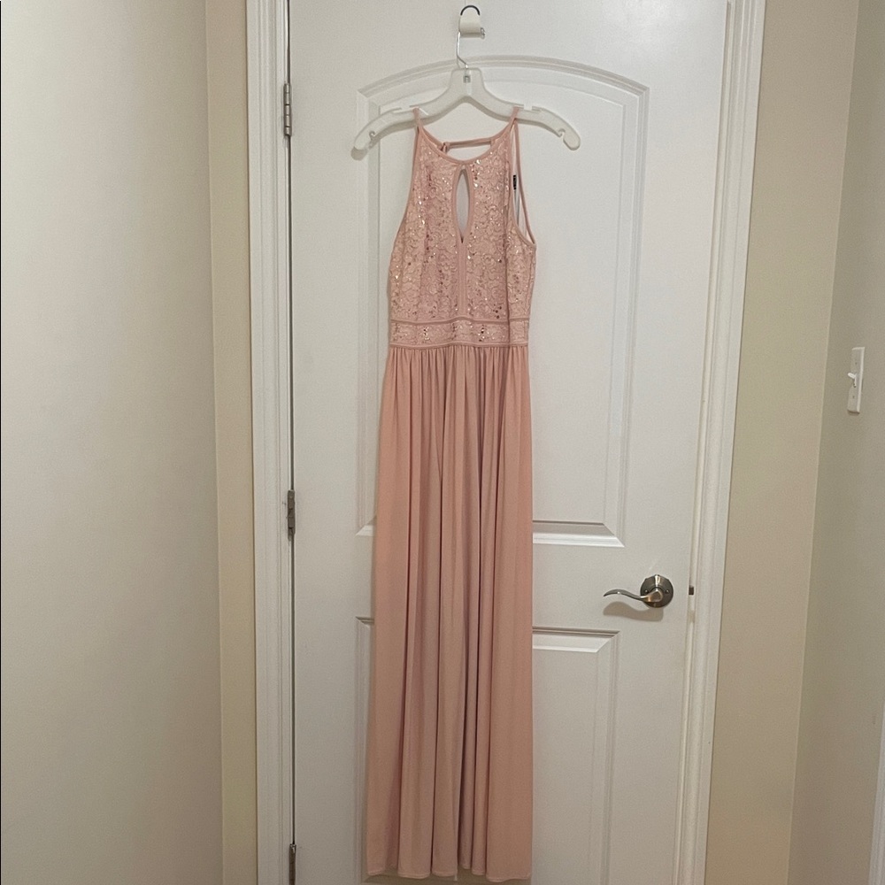 Morgan & Co. Blush Lace Dress